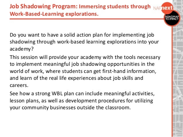job shadowing opportunities