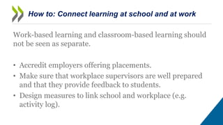 Work based learning in schools | PPTX