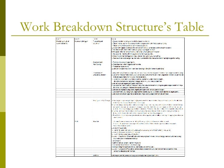 Work Breakdown Structure And Logic Diagram