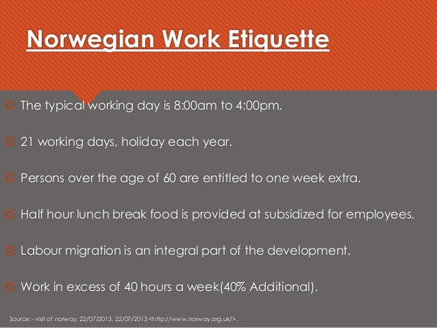 Norwegian Work Norwegian Work