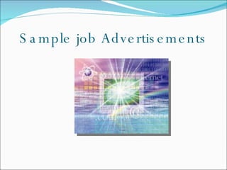 Sample job Advertisements 