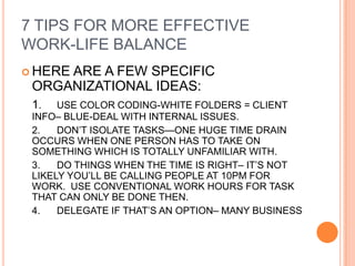 Work life balance | PPTX