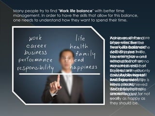 Work life balance | PPSX | Career Advice | Careers