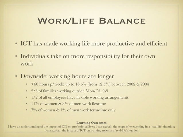 Work Life Balance & Flexibility | PPT