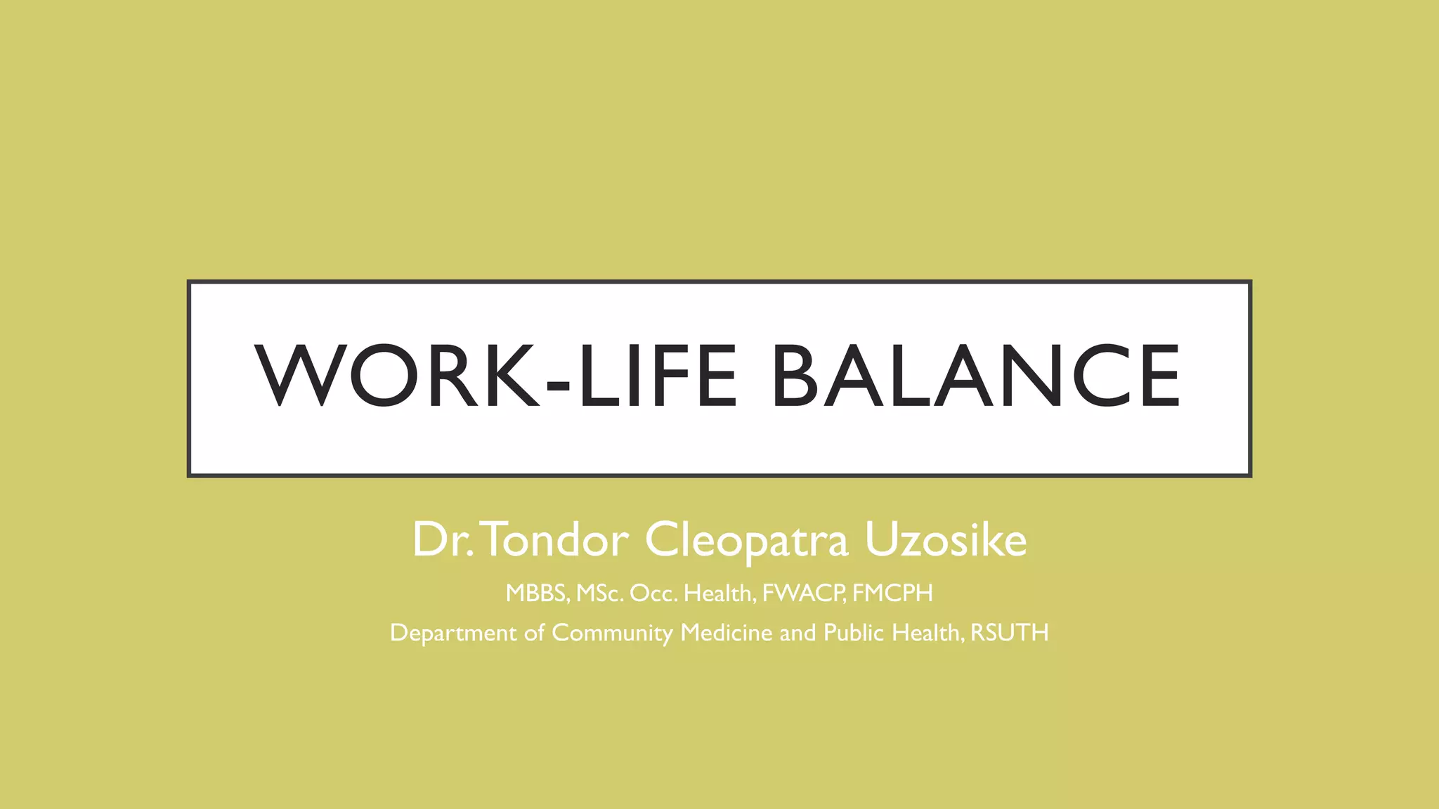 Work life balance pdf | PDF