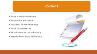 Work life balance (scl) | PPTX