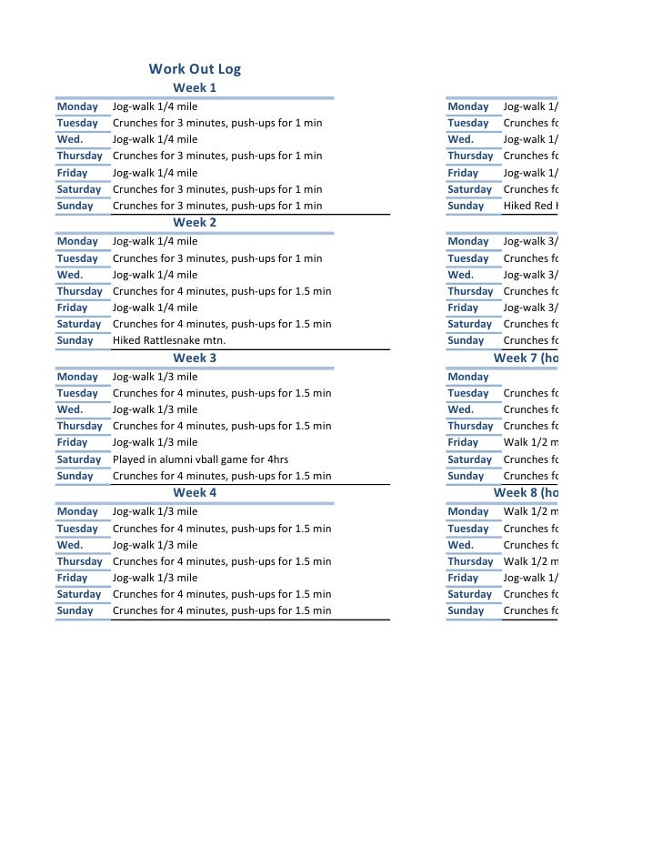 work out log