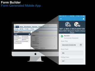 Form Builder 
Form Generated Mobile App 
 