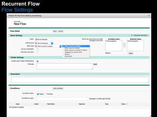 Recurrent Flow 
Flow Settings 
 