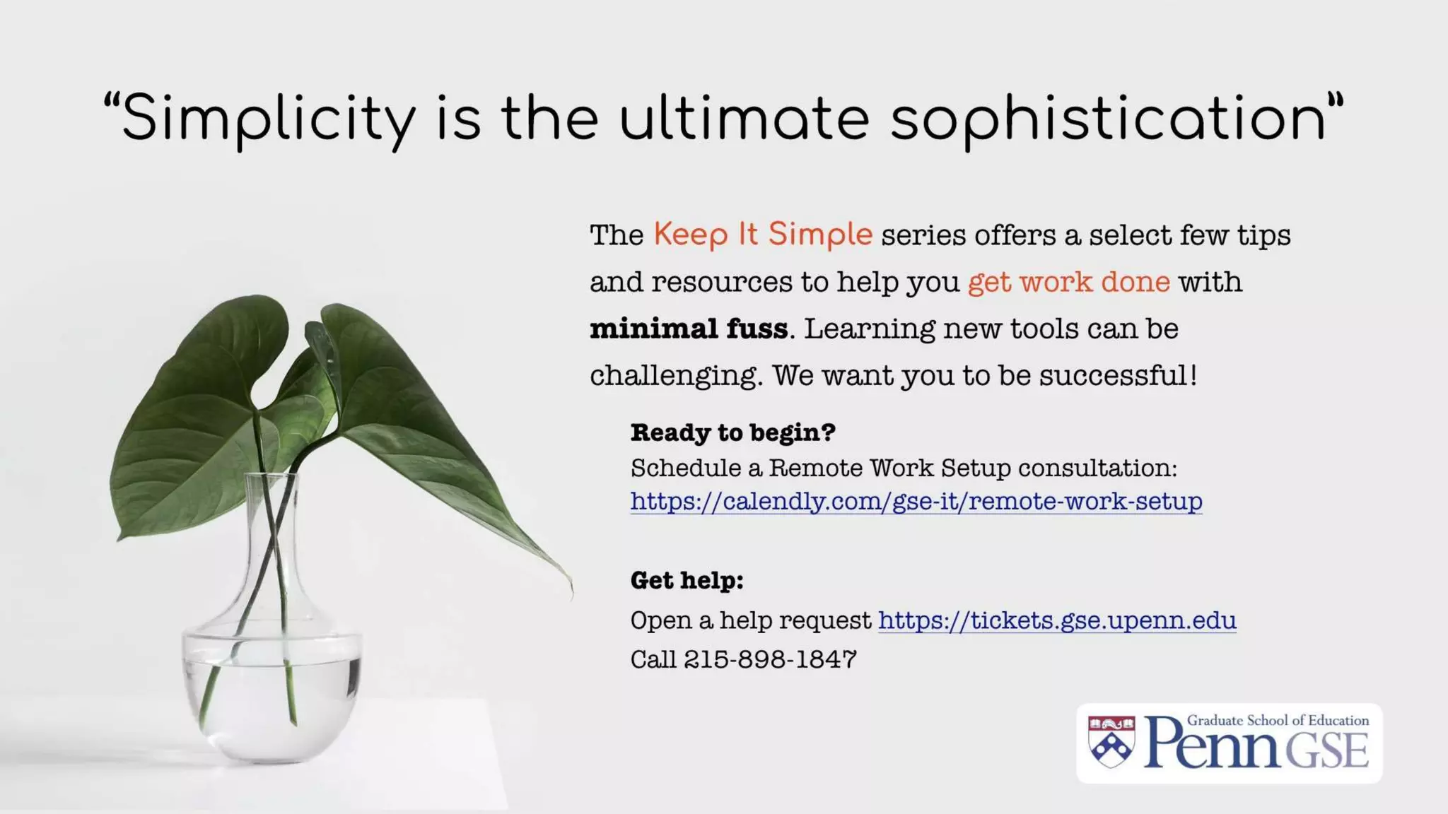 Penn GSE - Teaching, Learning, & Working Remotely