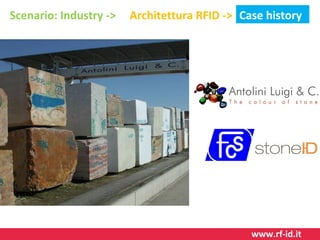 Scenario: Industry ->

Architettura RFID -> Case history

www.rf-id.it

 