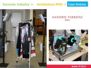 Scenario: Industry ->

Architettura RFID -> Case history

www.rf-id.it

 