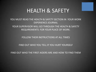 Make sure that your choices are realistic