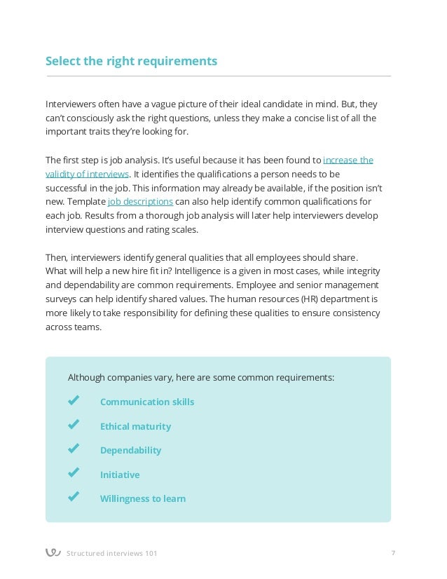 structured interviews 101 how to make the most effective interview p structured interview questions
