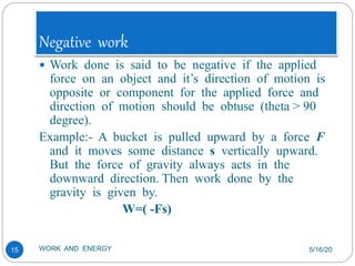 Negative Work Function Work and energy | PPTX
