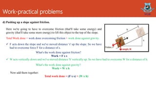 Work and energy. Practical Problems on Work and Energy | PPTX
