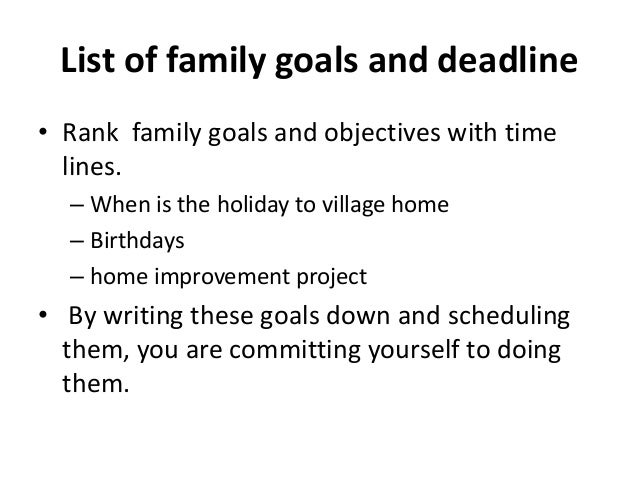 list of goals for work