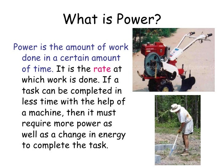 Work and power