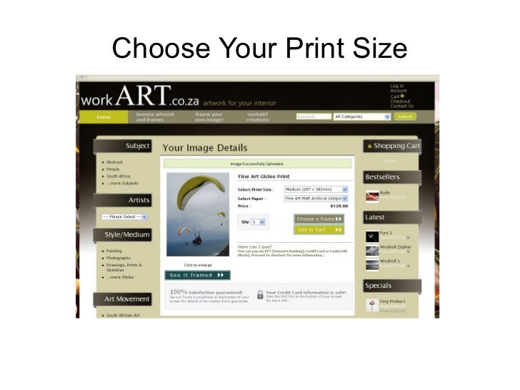 workART Online Picture Framing