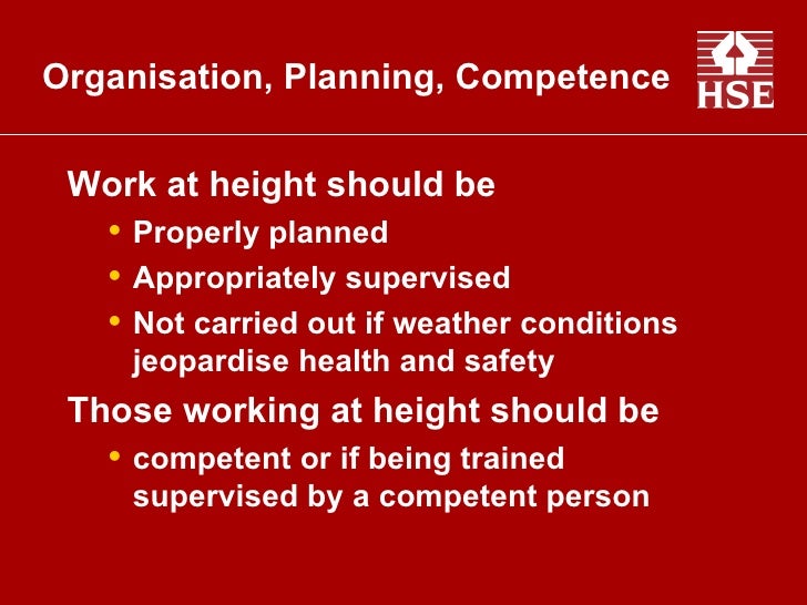 Work At Height Regulations