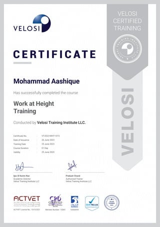 Work At Height Sample Certificate.pssssdf