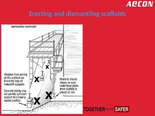 Erecting and dismantling scaffolds
 
