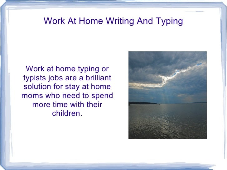 Work From Home Writing