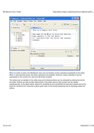 Workbench user guide