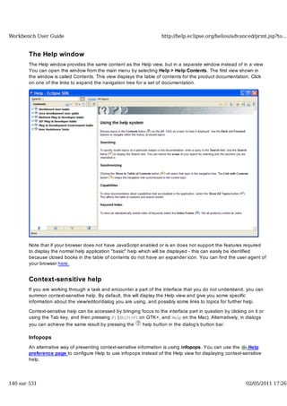 Workbench user guide