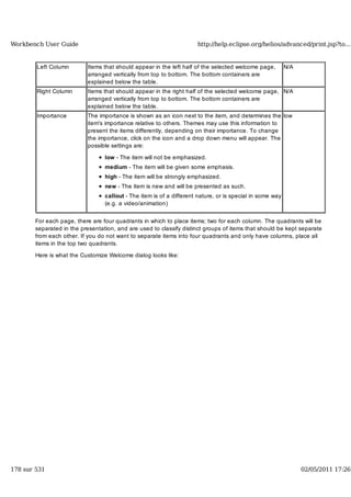 Workbench user guide