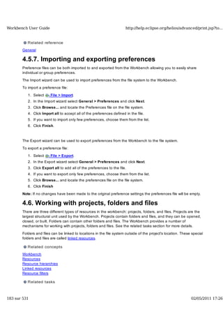 Workbench user guide