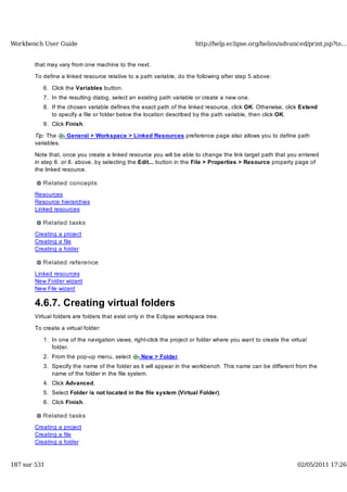 Workbench user guide