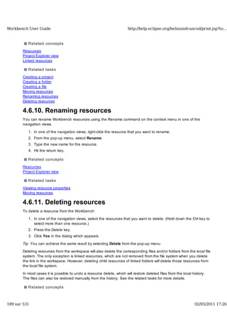 Workbench user guide