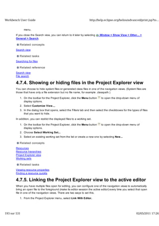 Workbench user guide