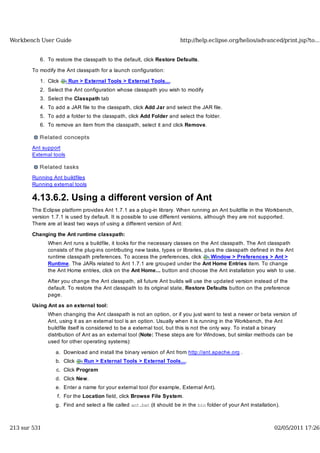 Workbench user guide