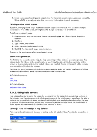 Workbench user guide