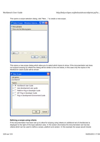 Workbench user guide