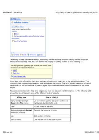 Workbench user guide