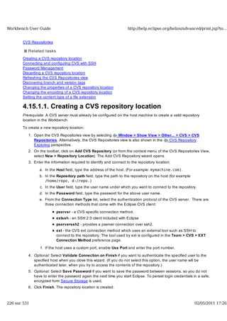 Workbench user guide