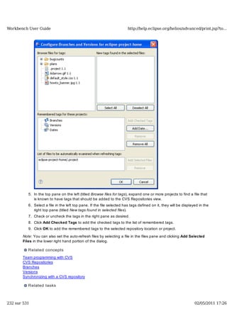 Workbench user guide