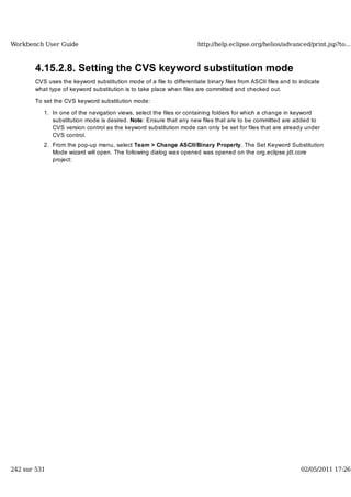 Workbench user guide