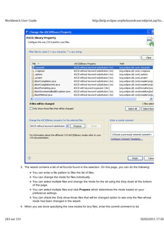 Workbench user guide