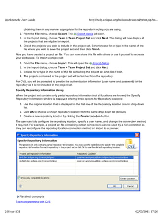 Workbench user guide