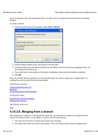 Workbench user guide