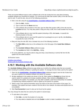 Workbench user guide