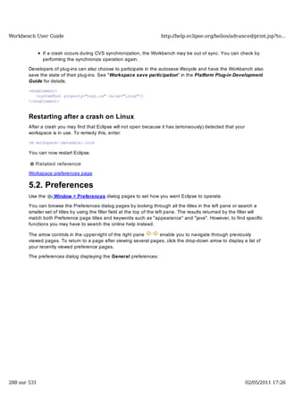 Workbench user guide