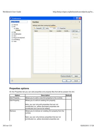 Workbench user guide