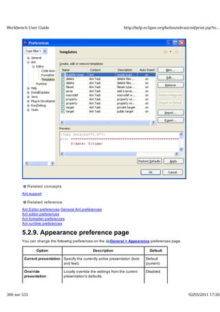 Workbench user guide