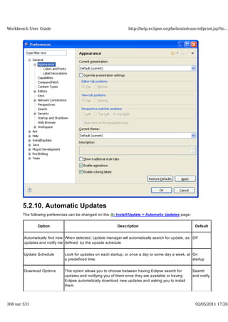 Workbench user guide