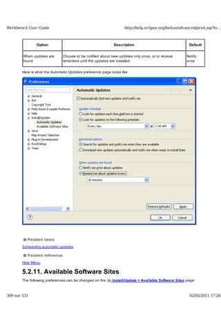 Workbench user guide